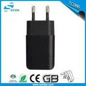 Draagbare 2 USB-poorten Eu-stekker-wandoplader