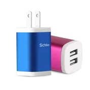 5V 2.1A Metaal Dual Poort USB Wall Oplader