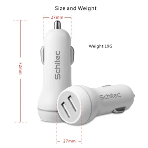 Dubbele poorten USB-autolader