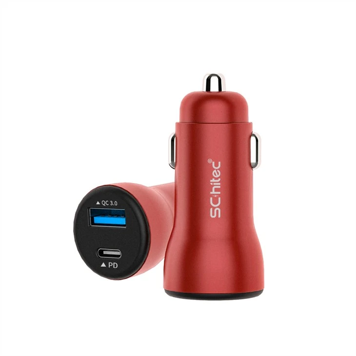 Kleurrijke mini-mobiele telefoon USB-autolader