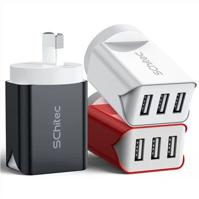 EU 3 poort 2.0 USB-reisoplader