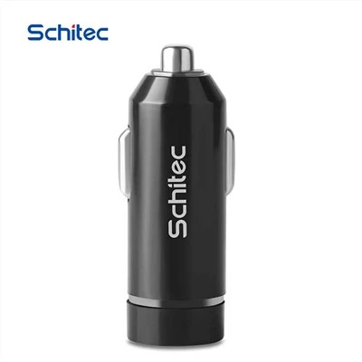 Metalen 5v 2.4A dubbele USB-autolader