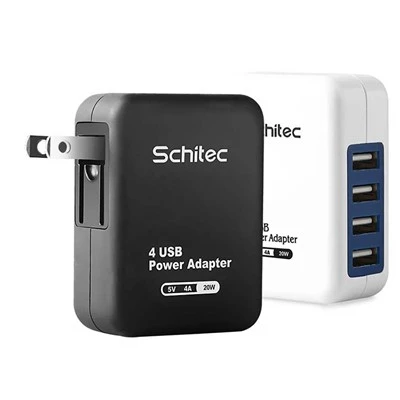2.1A 4-poorts Qc3.0 USB-reis-wandoplader voor Android-telefoon