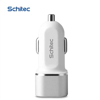 Draagbare 2-poorts USB-oplader voor smartphone